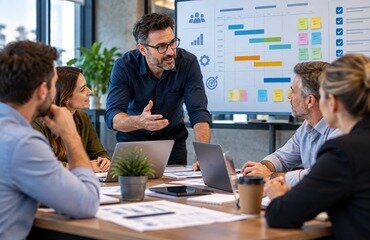 Chargé de projet gérant une équipe et un projet complexe